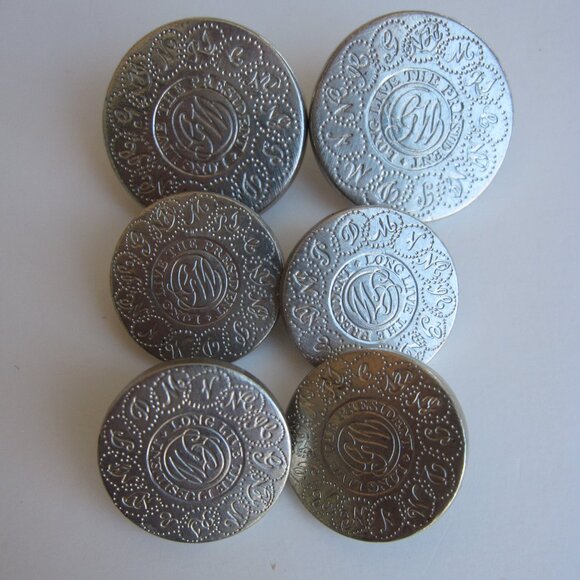 VTG Stieff Pewter 6 Button Set George Washington Inauguration Repro 13 Colonies - Picture 1 of 6